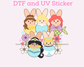 Magical Easter Princess DTF TRANSFER or UV DTF STICKER