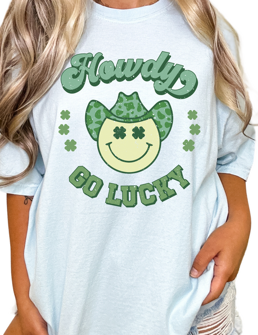 Howdy Go Lucky St. Patrick's Day DTF TRANSFER or UV DTF STICKER