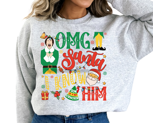 Santa I Know Him Christmas DTF TRANSFER or UV DTF STICKER