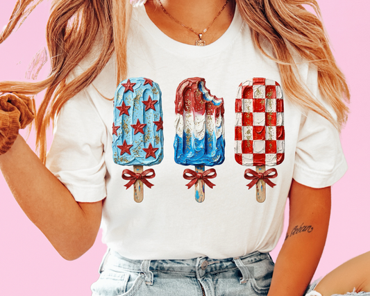 Patriotic Popsicle 4th of July DTF TRANSFER