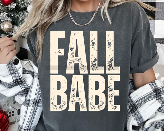Fall Babe in Ivory DTF TRANSFER or UV DTF STICKER DECAL