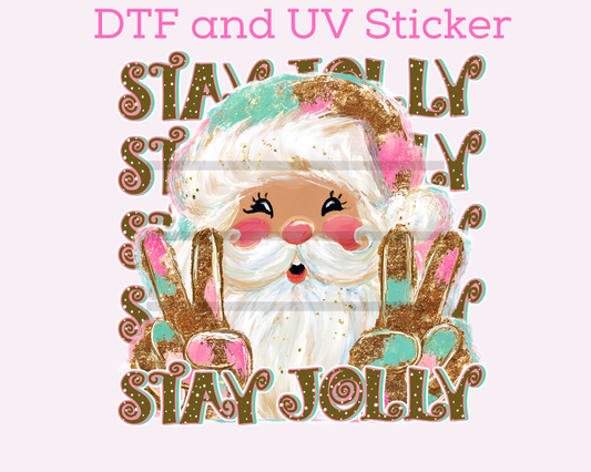 Stay Jolly Christmas DTF TRANSFER