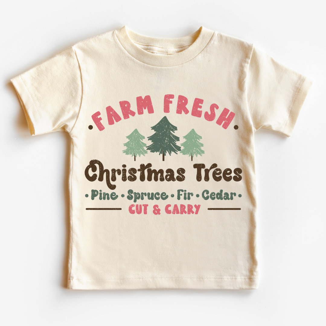 Farm Fresh Christmas Trees Christmas DTF TRANSFER or UV DTF STICKER