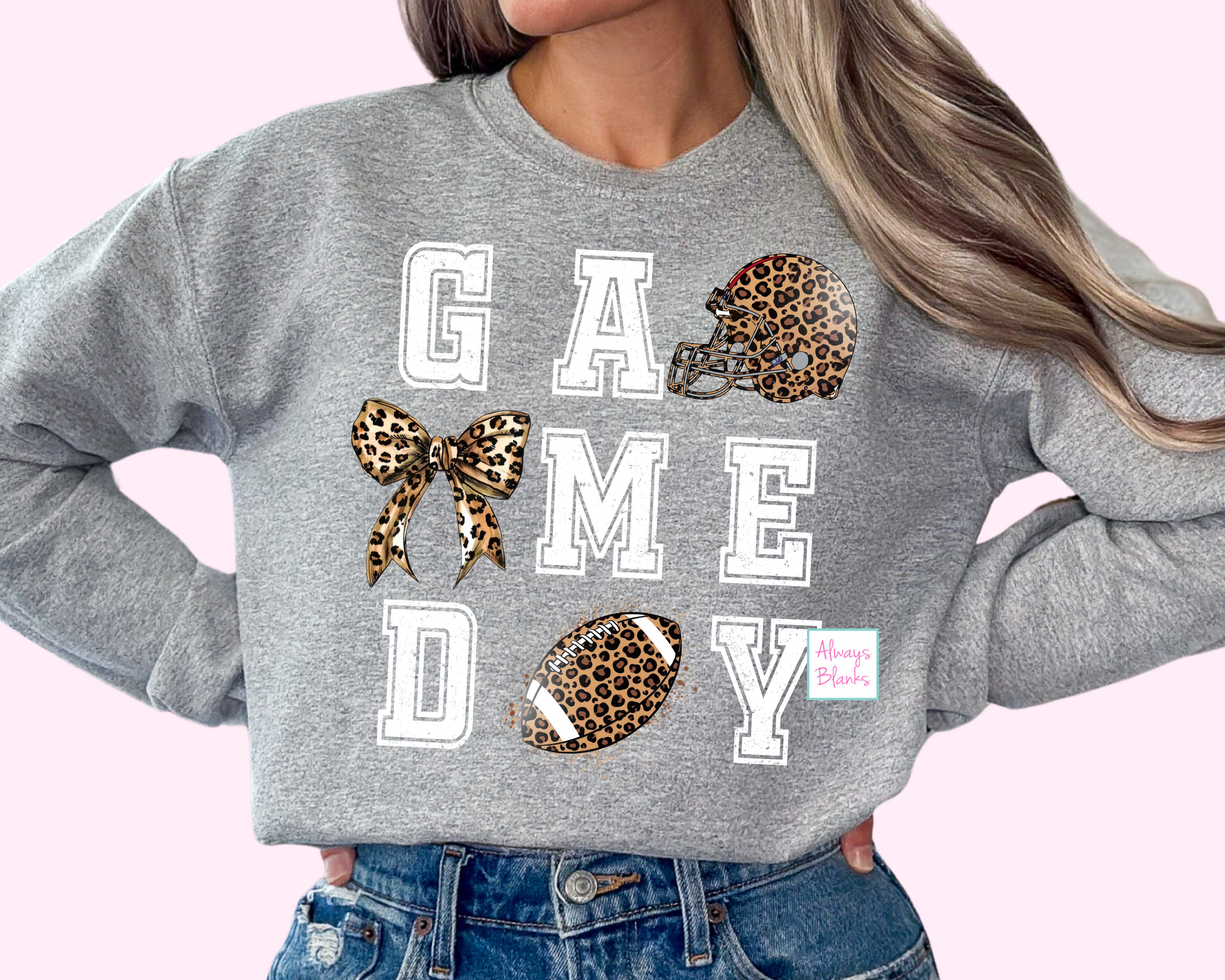 Leopard Game Day Football DTF TRANSFER or UV DTF STICKER