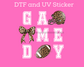 Leopard Game Day Football DTF TRANSFER or UV DTF STICKER