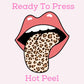 Leopard Tongue DTF TRANSFER or UV DTF STICKER DECAL