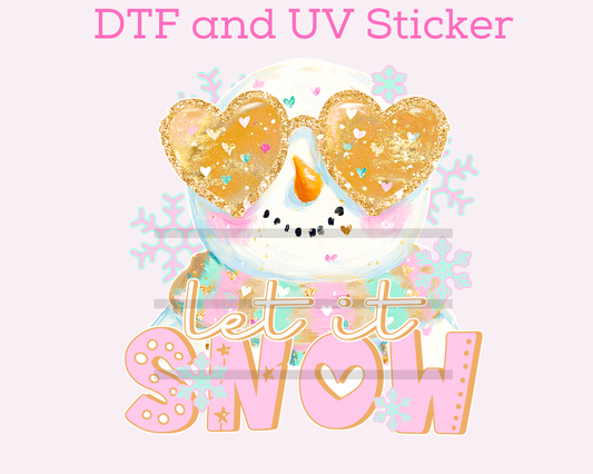Let It Snow Christmas DTF TRANSFER