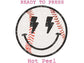 Smiling Lightening Ball (Distressed) Baseball DTF TRANSFER or UV DTF STICKER