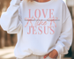 Love Like Jesus bow Valentine's Day DTF TRANSFER