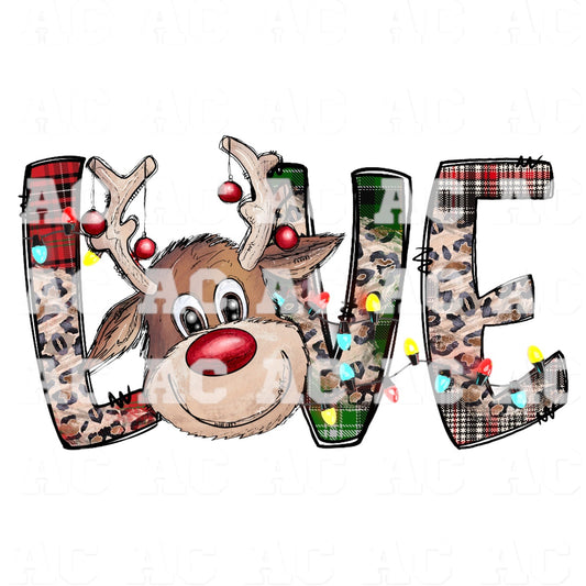 Love Reindeer DTF TRANSFER