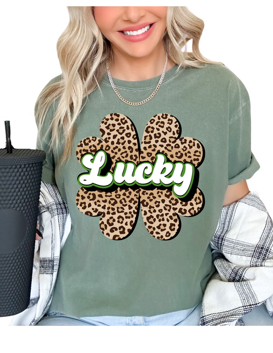 Leopard Lucky Clover St. Patrick's Day DTF TRANSFER or UV DTF STICKER