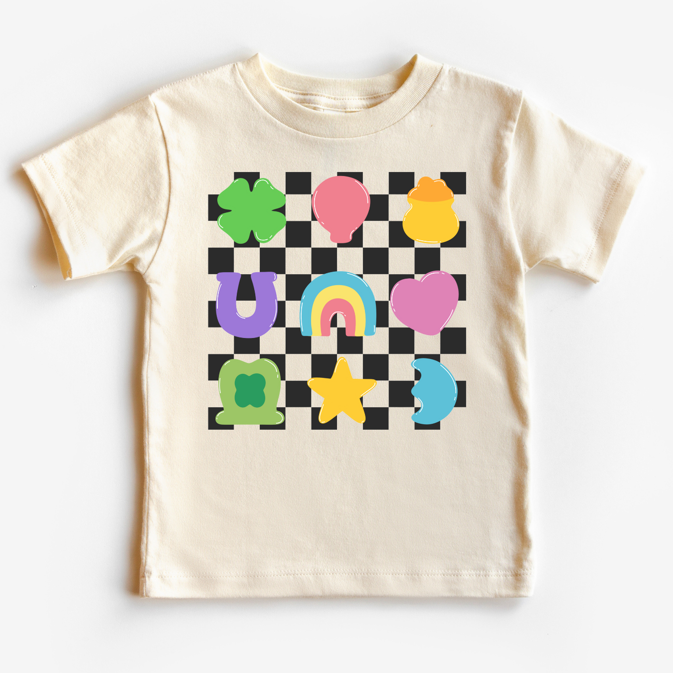 Lucky Charms Checkered  St. Patrick's Day DTF TRANSFER or UV DTF STICKER DECAL