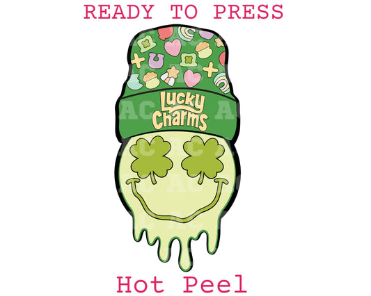 Lucky Charm Beanie St. Patrick's Day DTF TRANSFER or UV DTF STICKER DECAL