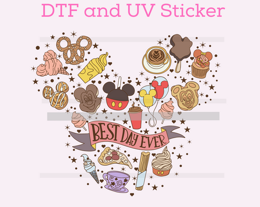 Magical Snacks Best Day Ever DTF TRANSFER or UV DTF STICKER