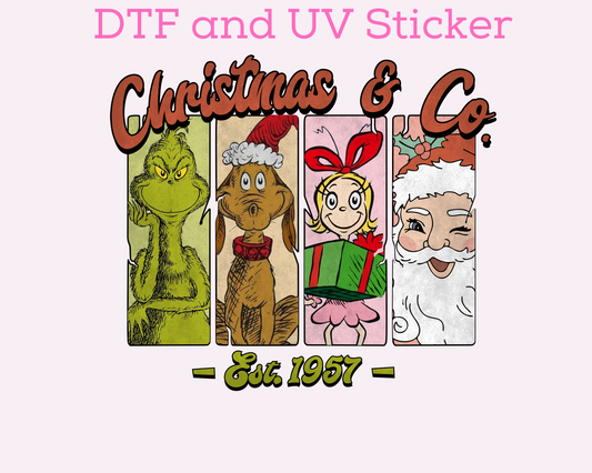 Green Man Christmas Friends DTF TRANSFER or UV DTF STICKER