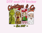 Green Man Christmas Friends DTF TRANSFER or UV DTF STICKER