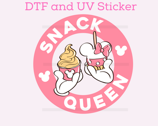 Magical Snack Queen DTF TRANSFER or UV DTF STICKER