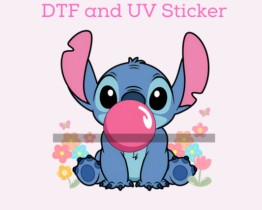Magical Alien Blowing DTF TRANSFER or UV DTF STICKER
