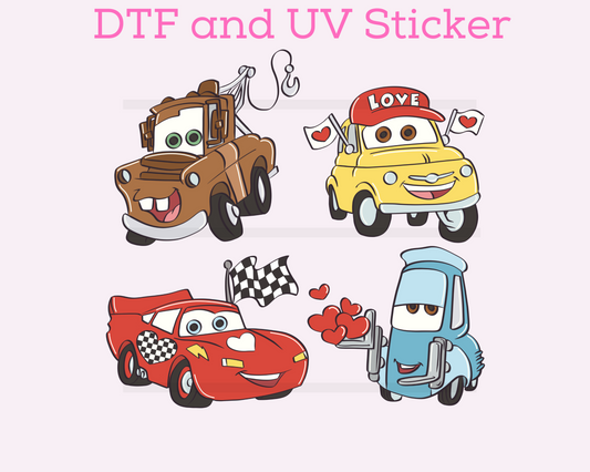 Magical Carrr with Heart DTF TRANSFER or UV DTF STICKER
