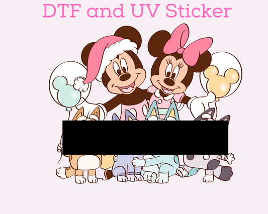 Magical M0use and Friends Christmas DTF TRANSFER or UV DTF STICKER