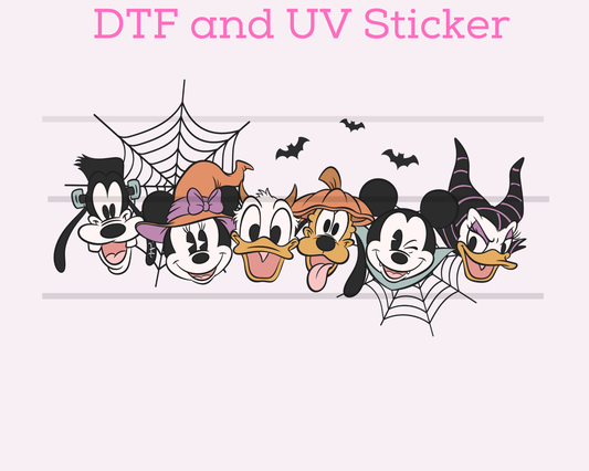 Magical Friends Halloween DTF TRANSFER or UV DTF STICKER