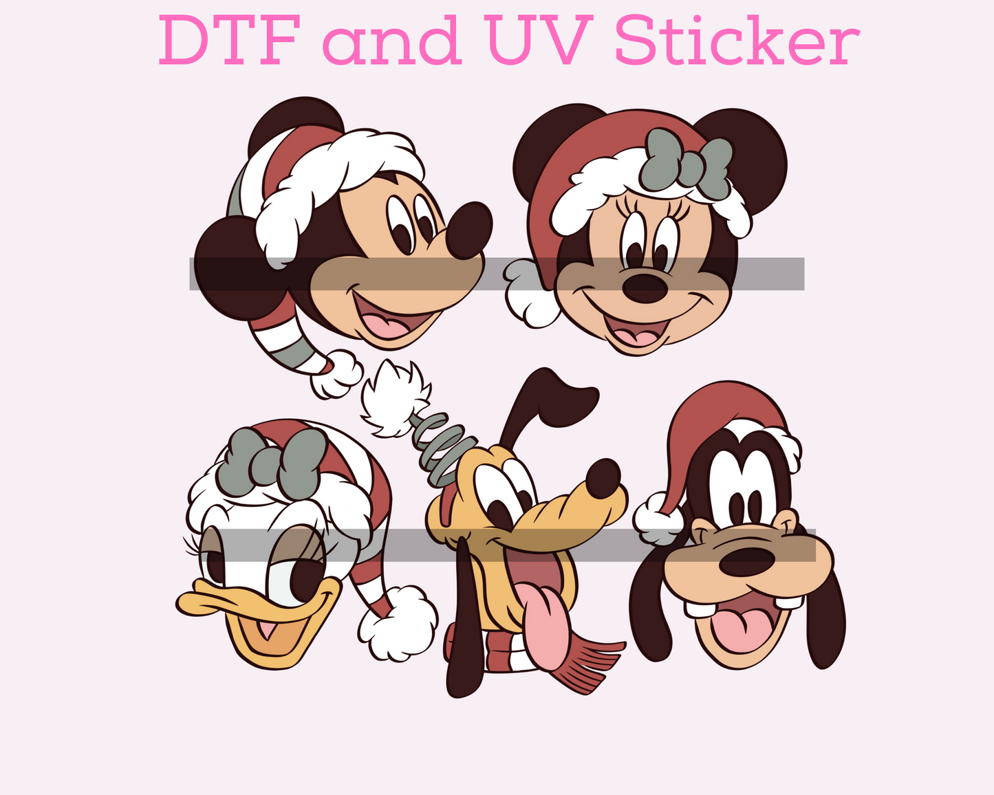 Magical M0use Friends Christmas DTF TRANSFER or UV DTF STICKER