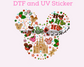 Magical boy M0use Christmas DTF TRANSFER or UV DTF STICKER