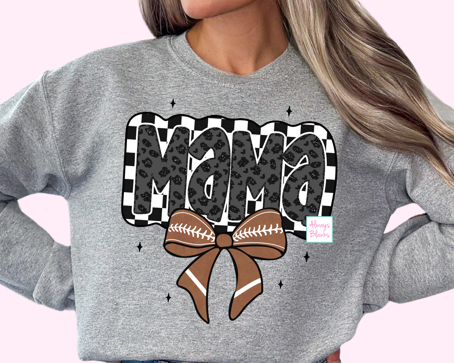 Football Mom Bow Coquette DTF TRANSFER or UV Sticker