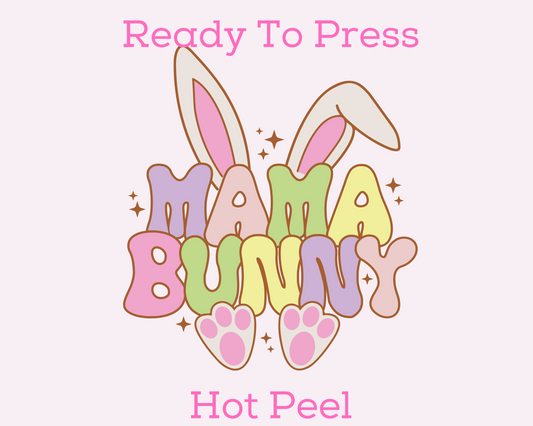 Mama Bunny Easter DTF TRANSFER or UV DTF STICKER