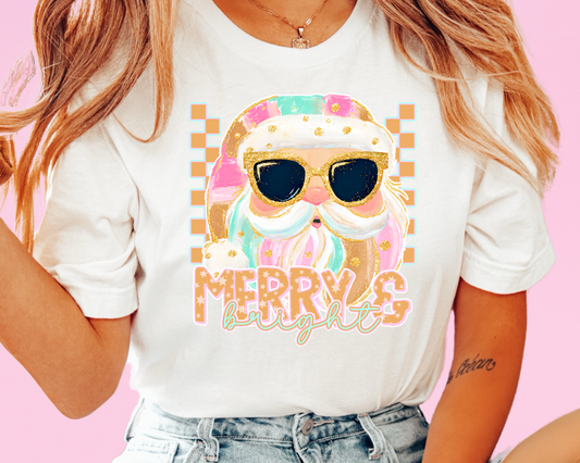 Merry and Bright Christmas DTF TRANSFER