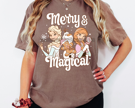 Magical Ice Princess Christmas DTF TRANSFER or UV DTF STICKER