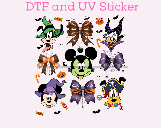 Magical Halloween Fall friends DTF TRANSFER or UV DTF STICKER