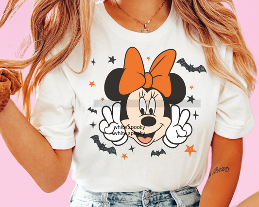 Magical Halloween M0use Boo Bow DTF TRANSFER or UV DTF STICKER