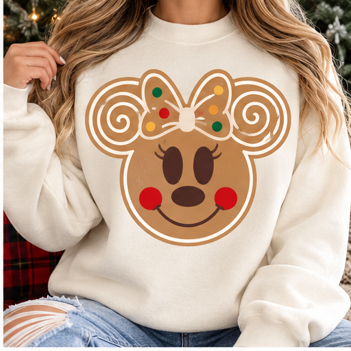 Gingerbread Minnie Christmas DTF TRANSFER