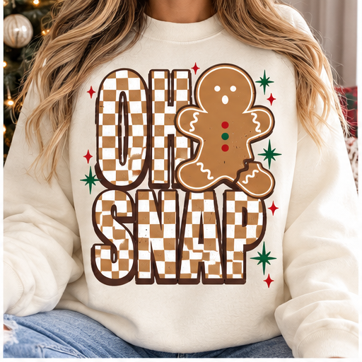 Oh Snap Gingerbread Christmas DTF TRANSFER