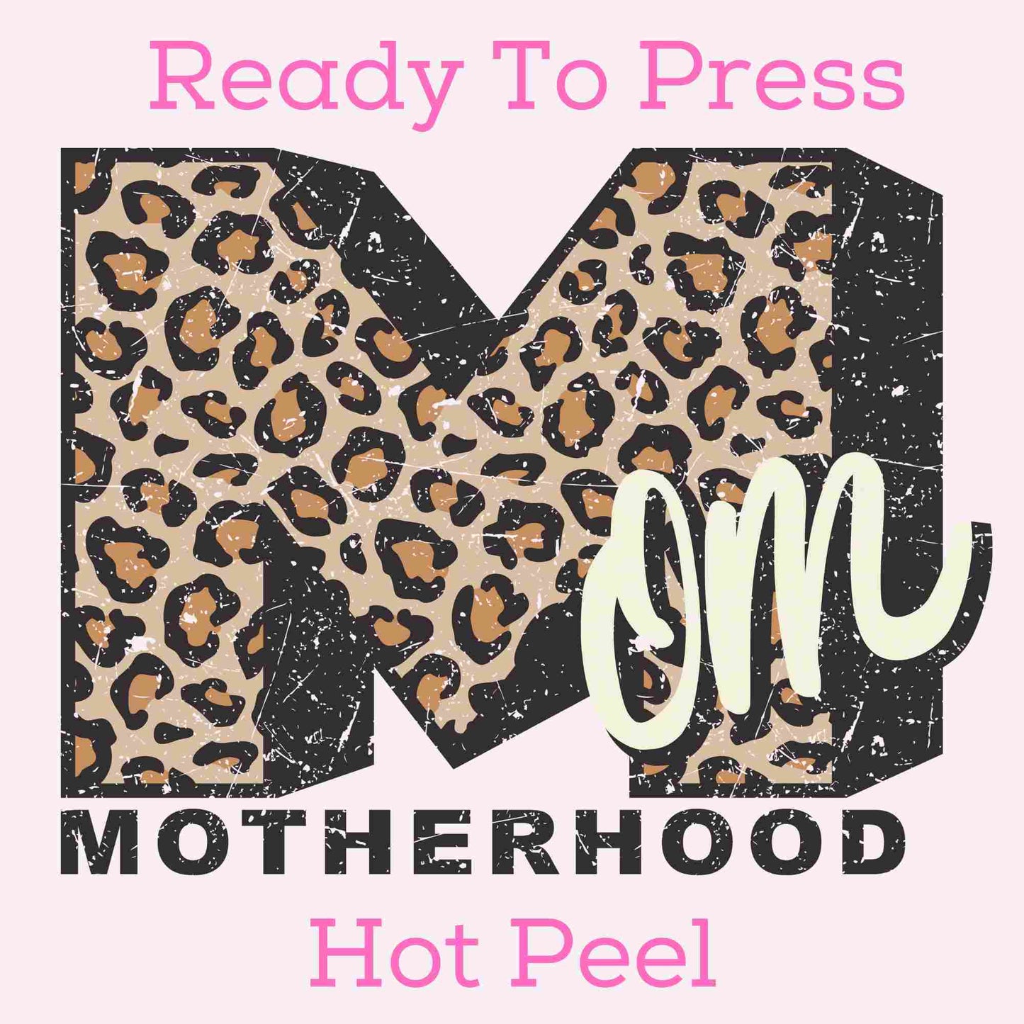 Mom Motherhood (Leopard) DTF TRANSFER or UV DTF STICKER DECAL