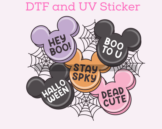 Magical Halloween Candy M0use DTF TRANSFER or UV DTF STICKER