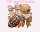Fall Football with Bows DTF TRANSFER