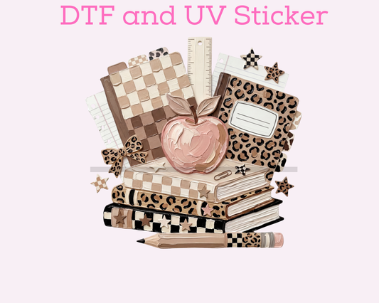 Neutral School Supplies First Day of School Teacher DTF TRANSFER