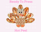 Neutral Coquette Turkey (Confetti Bow) Thanksgiving DTF TRANSFER or UV DTF STICKER