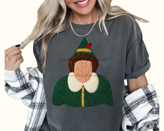 Elf No Face Christmas DTF TRANSFER or UV DTF STICKER