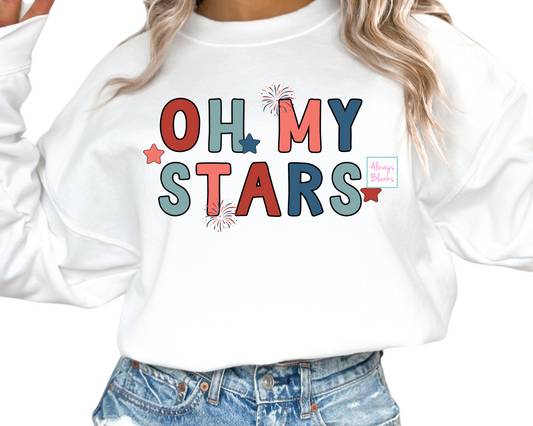 Oh My Stars Patriotic 4th of July DTF TRANSFER or UV DTF STICKER