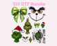 $10 Green Guy Christmas Bundle 4- 11', 1-9" 4-4" DTF Transfer