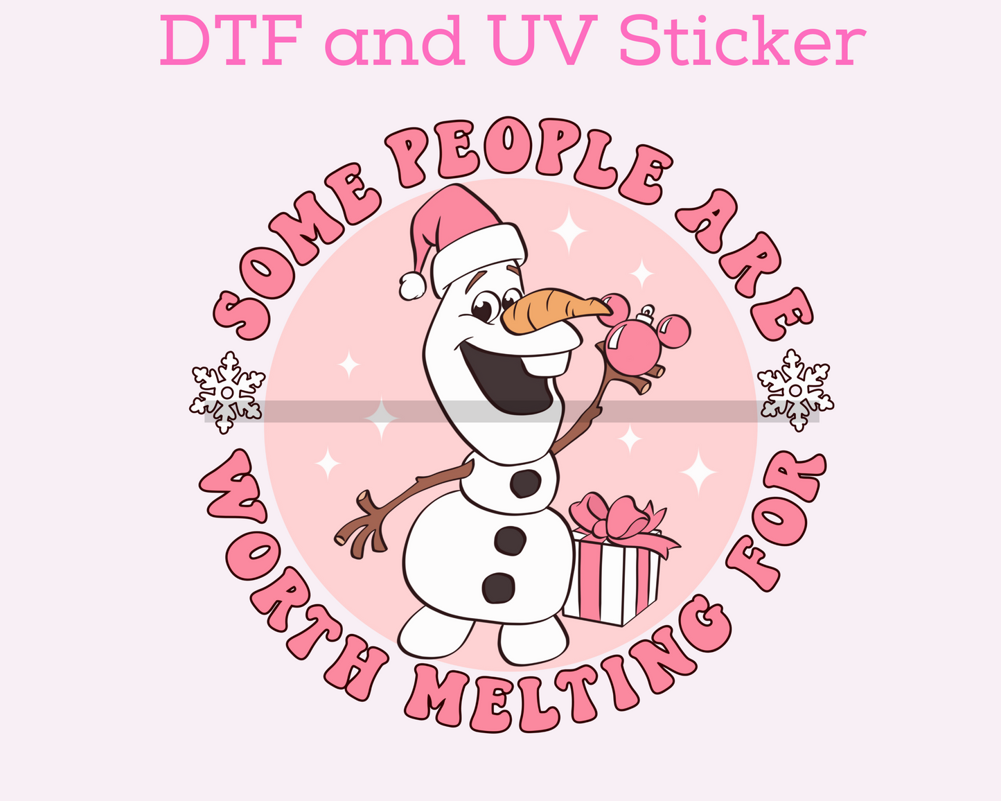 Magical Ice Princess Friend Christmas DTF TRANSFER or UV DTF STICKER
