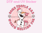 Magical Ice Princess Friend Christmas DTF TRANSFER or UV DTF STICKER