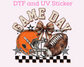 Game Day Orange Helmet Football DTF TRANSFER or UV DTF STICKER