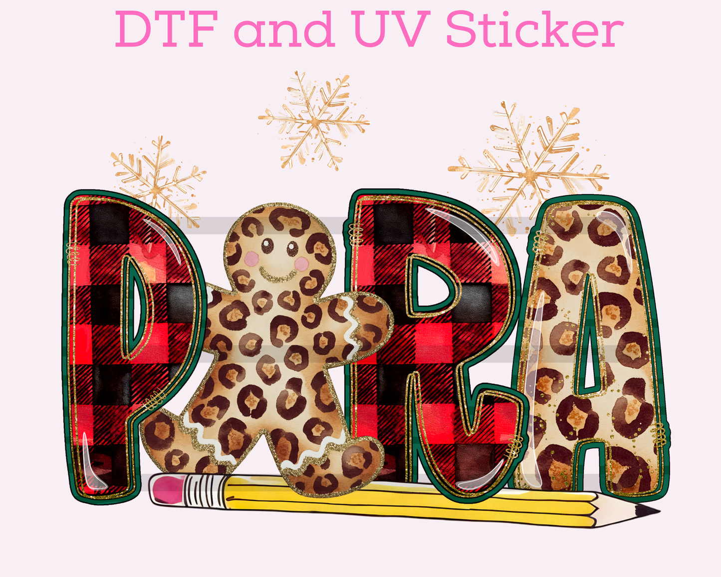 Para Christmas DTF TRANSFER  or UV DTF STICKER