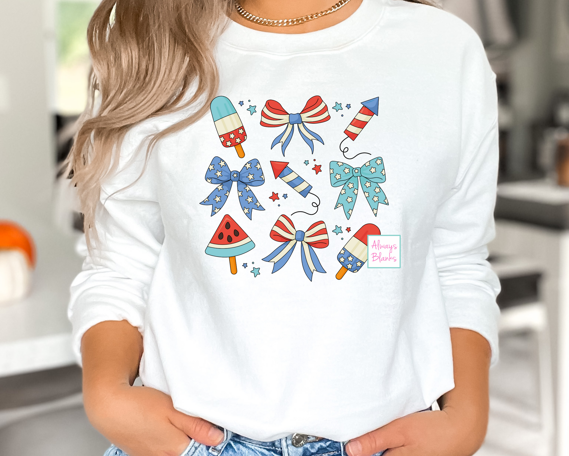 USA Collage Patriotic DTF TRANSFER or UV DTF STICKER 4th of July