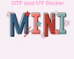 Mini Patriotic DTF TRANSFER or UV DTF STICKER DECAL