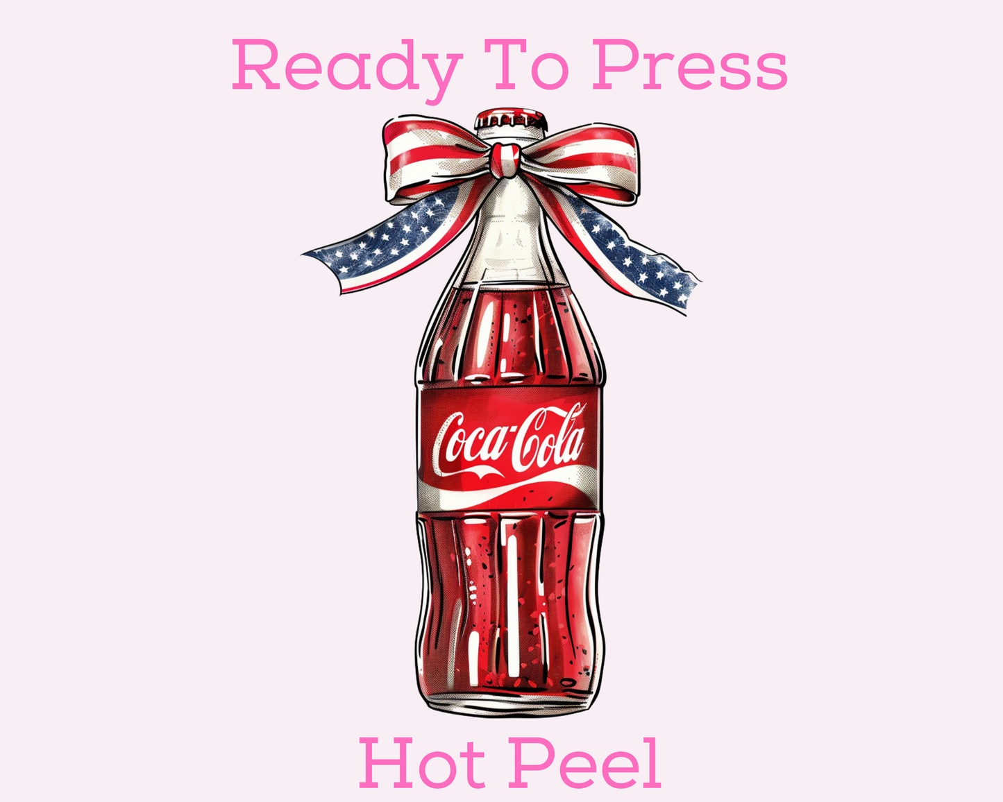 Patriotic Coquette Coca-Cola DTF TRANSFER or UV DTF STICKER